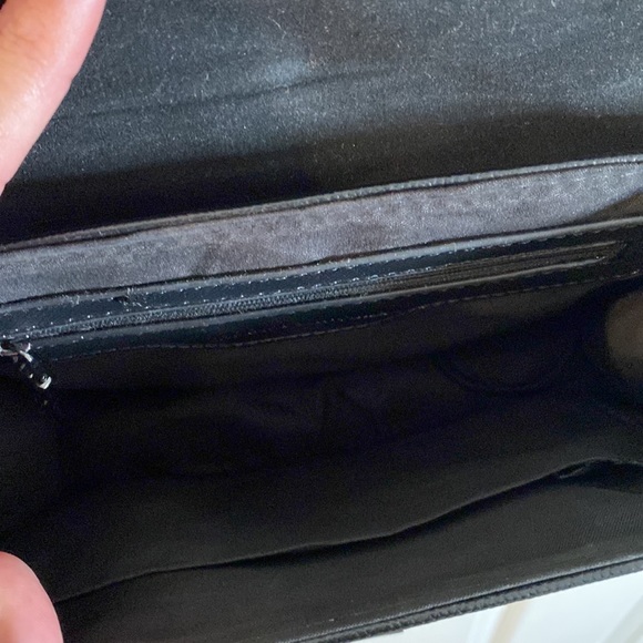 Badgley Mischka adjustable crossbody black studded purse - Picture 4 of 4